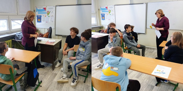 Pani pedagog oraz uczniowie podczas zajęć z profilaktyki uzależnień.jpg