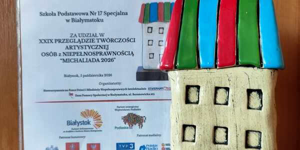 Dyplom i statuetka za udział naszych uczniów w przeglądzie twórczości artystycznej.jpeg